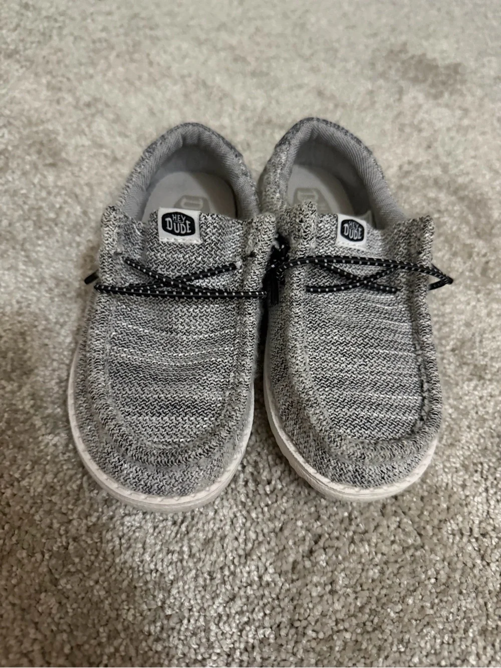 Hey Dude Kids Grey Knit Slip-On Sneakers